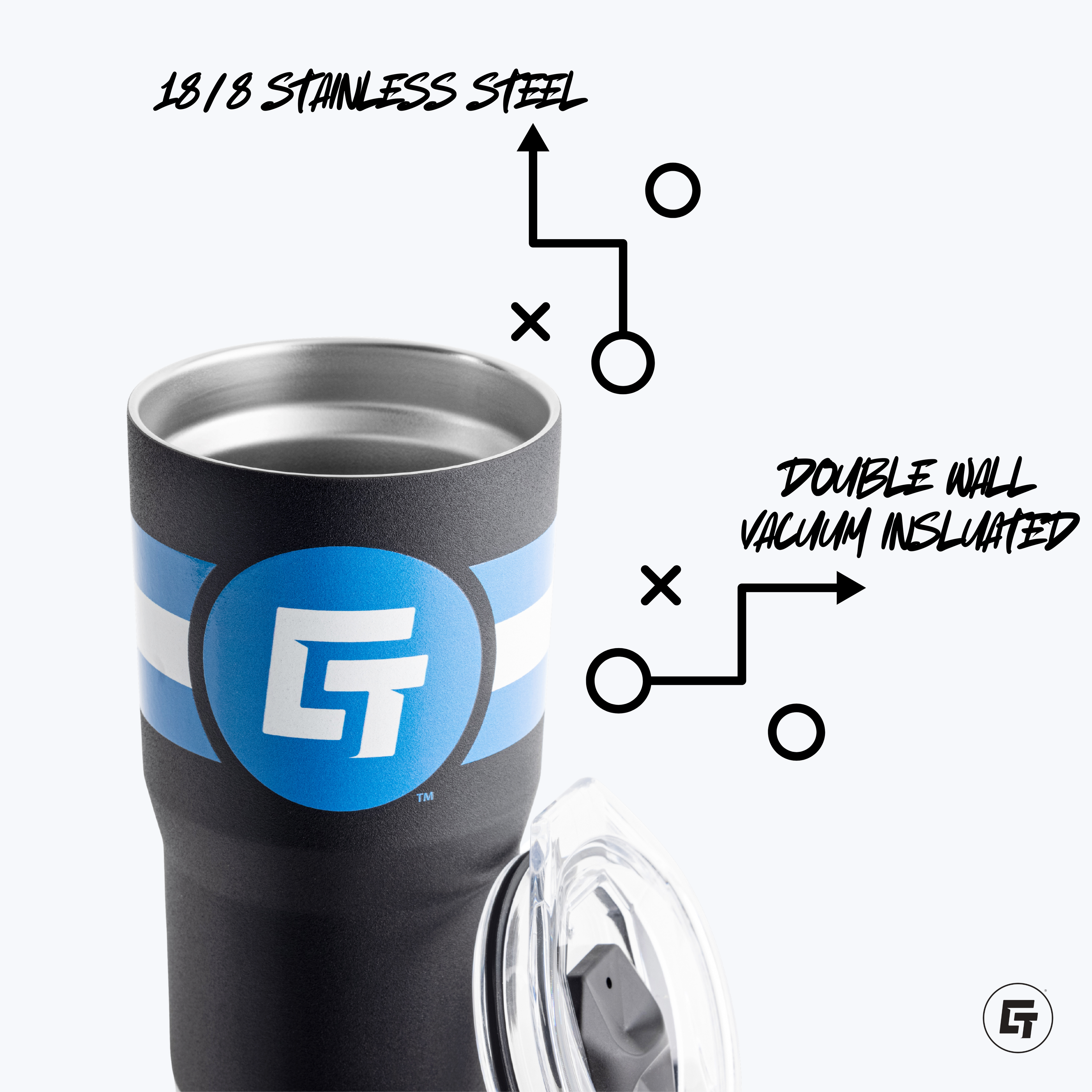 Virginia Cutters - 20oz Black Tumbler