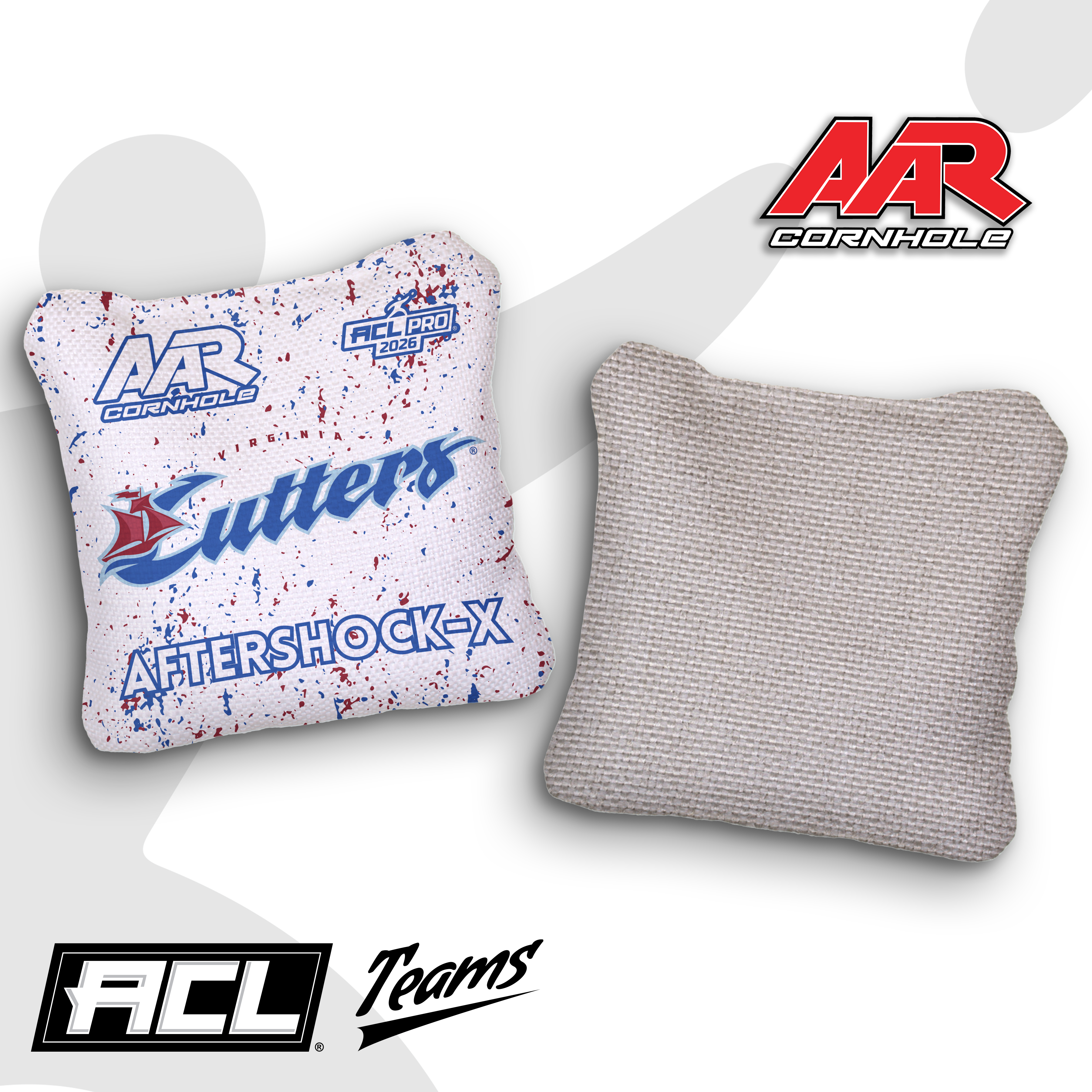 2026 AAR Cornhole Bags - Cutters Splat Edition - White - ACL Pro Stamped - Multiple Series - SET OF 4
