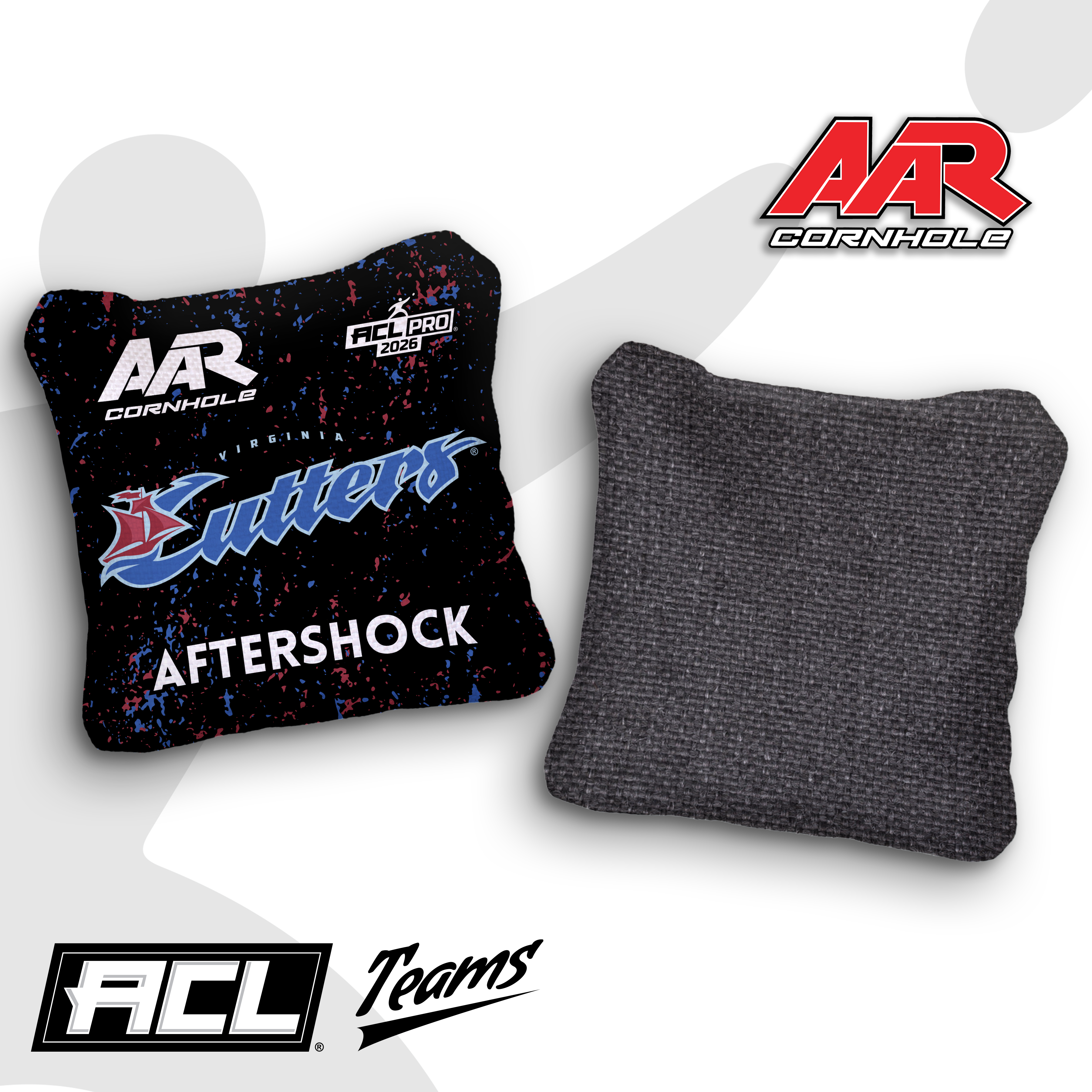 2026 AAR Cornhole Bags - Cutters Splat Edition - Black - ACL Pro Stamped - Multiple Series - SET OF 4