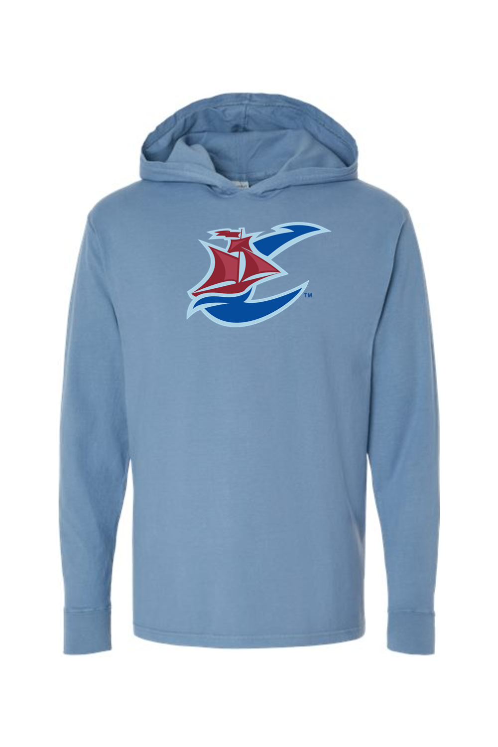 Virginia Cutters - ComfortWash by Hanes Garment-Dyed Jersey Hooded Long Sleeve T-Shirt