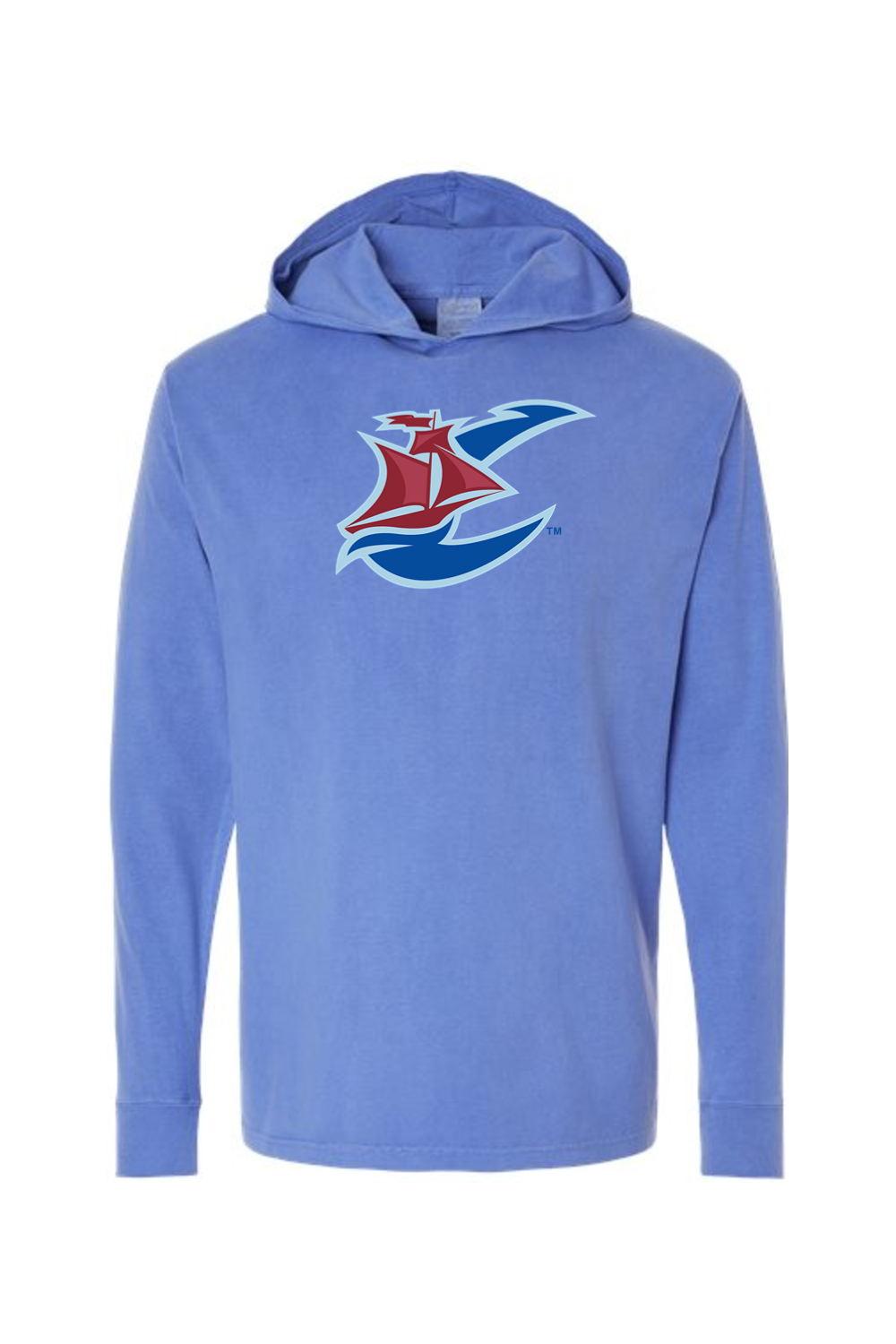 Virginia Cutters - ComfortWash by Hanes Garment-Dyed Jersey Hooded Long Sleeve T-Shirt